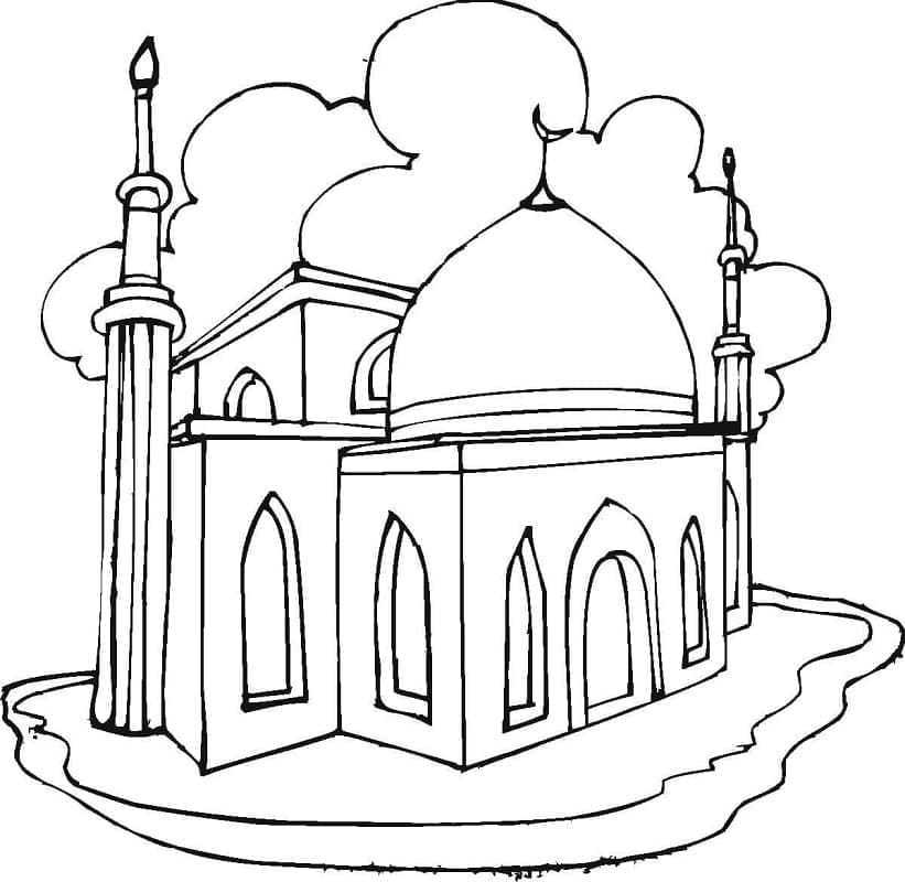 Desenho gratuito Mesquita #218425 da colecao Edifícios e Arquitetura para imprimir