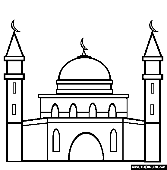 Página para colorir: Mesquita (Edifícios e Arquitetura) #64510 - Páginas para Colorir Imprimíveis Gratuitamente
