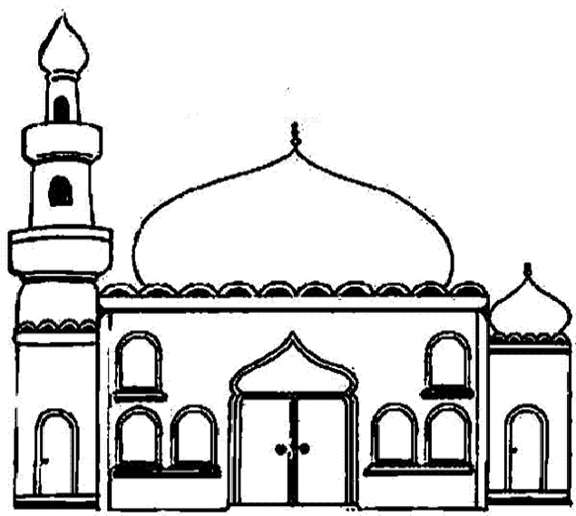 Página para colorir: Mesquita (Edifícios e Arquitetura) #64516 - Páginas para Colorir Imprimíveis Gratuitamente