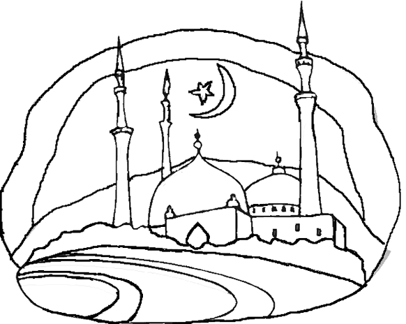Página para colorir: Mesquita (Edifícios e Arquitetura) #64528 - Páginas para Colorir Imprimíveis Gratuitamente