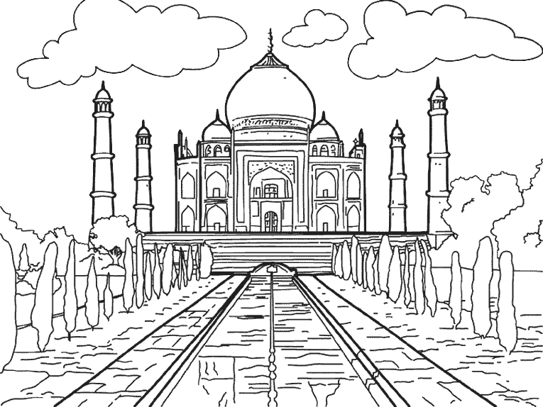 Página para colorir: Mesquita (Edifícios e Arquitetura) #64530 - Páginas para Colorir Imprimíveis Gratuitamente