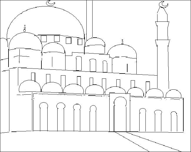 Página para colorir: Mesquita (Edifícios e Arquitetura) #64570 - Páginas para Colorir Imprimíveis Gratuitamente