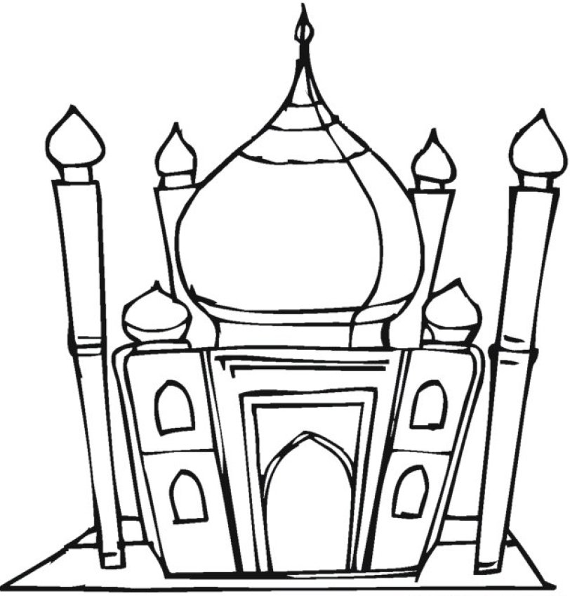 Página para colorir: Mesquita (Edifícios e Arquitetura) #64577 - Páginas para Colorir Imprimíveis Gratuitamente