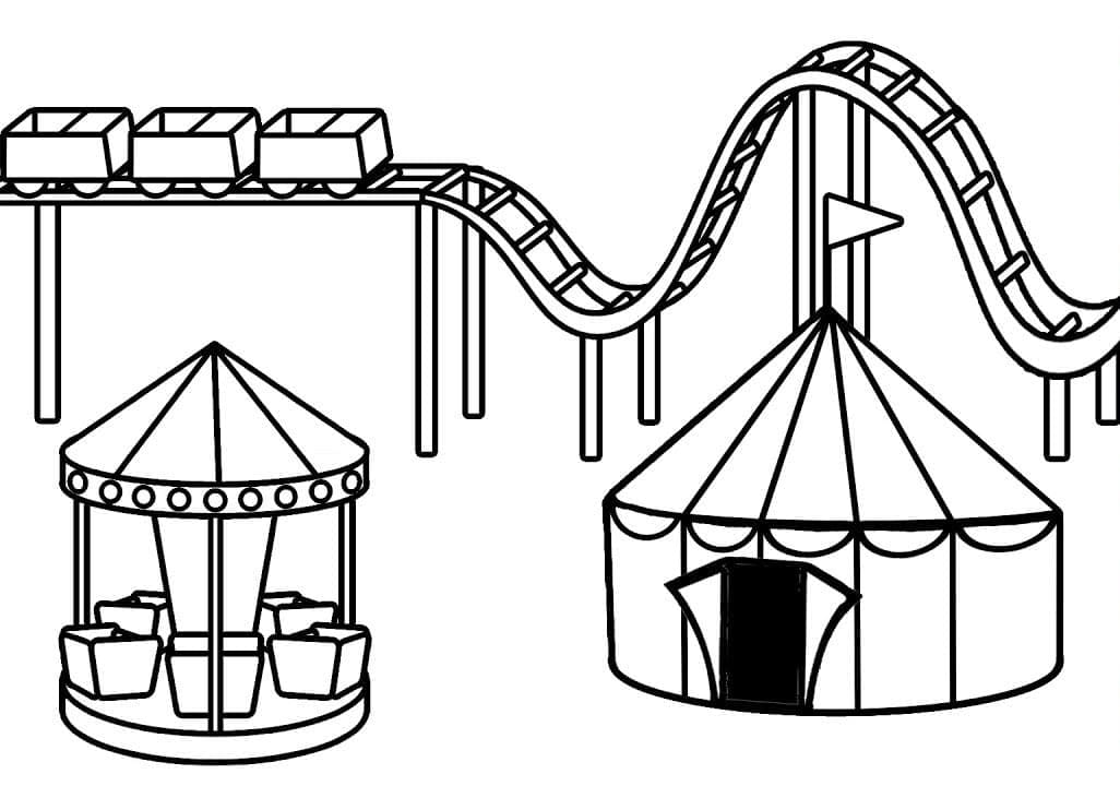 Desenho imprimível de Parque de Diversões #210885 para colorir, pertence à coleção Edifícios e Arquitetura Desenho imprimível de Parque de Diversões #210885 para colorir, pertence à coleção Edifícios e Arquitetura