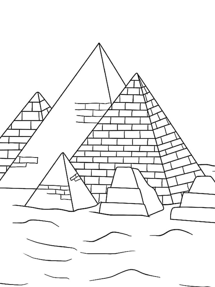Desenho gratuito Pirâmide #190997 da colecao Edifícios e Arquitetura para imprimir
