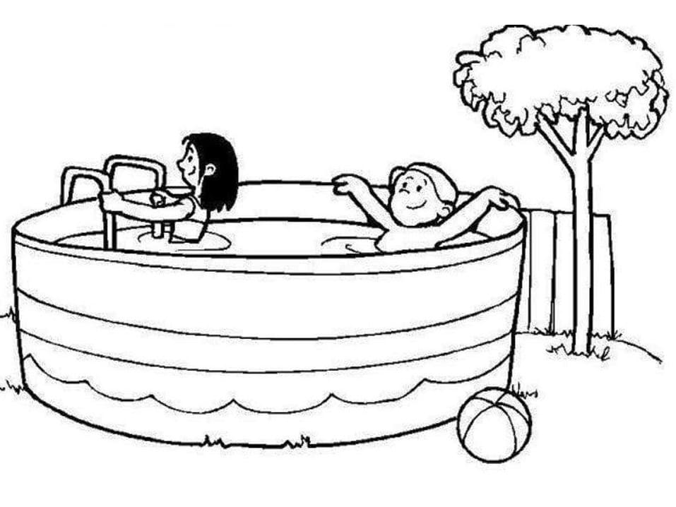 Desenho imprimível de Piscina #186054 para colorir, pertence à coleção Edifícios e Arquitetura