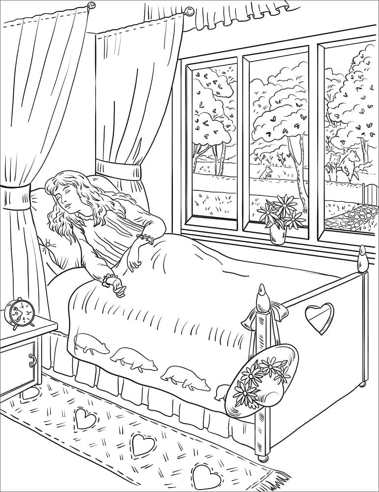 Atividade criativa: desenho de Quarto #203894 para colorir da coleção Edifícios e Arquitetura Atividade criativa: desenho de Quarto #203894 para colorir da coleção Edifícios e Arquitetura