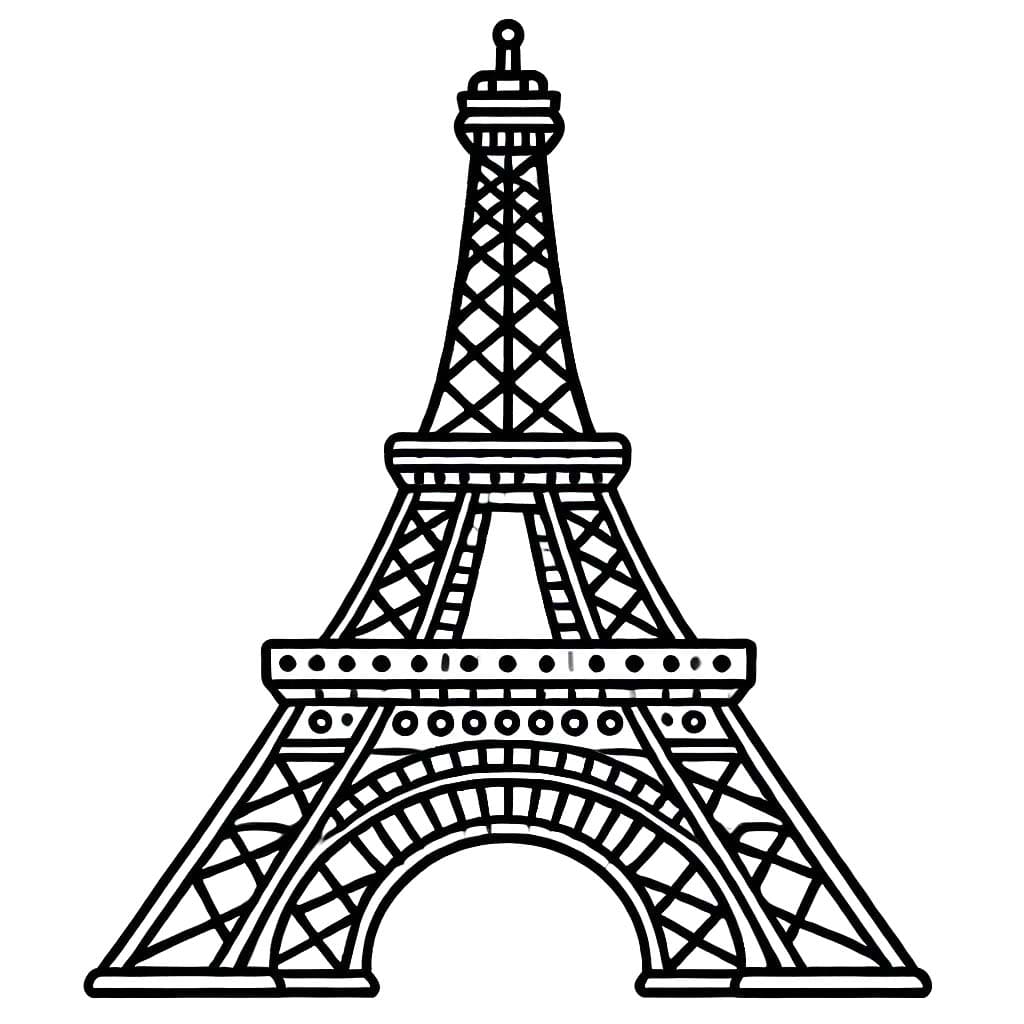 Desenho gratuito Torre Eiffel #219099 da colecao Edifícios e Arquitetura para imprimir