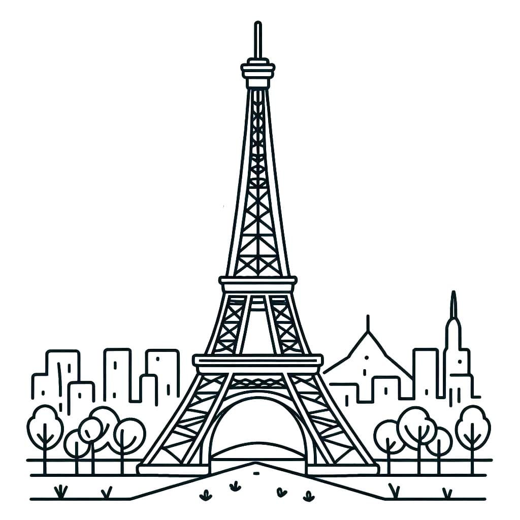 Desenho gratuito Torre Eiffel #219105 da colecao Edifícios e Arquitetura para imprimir