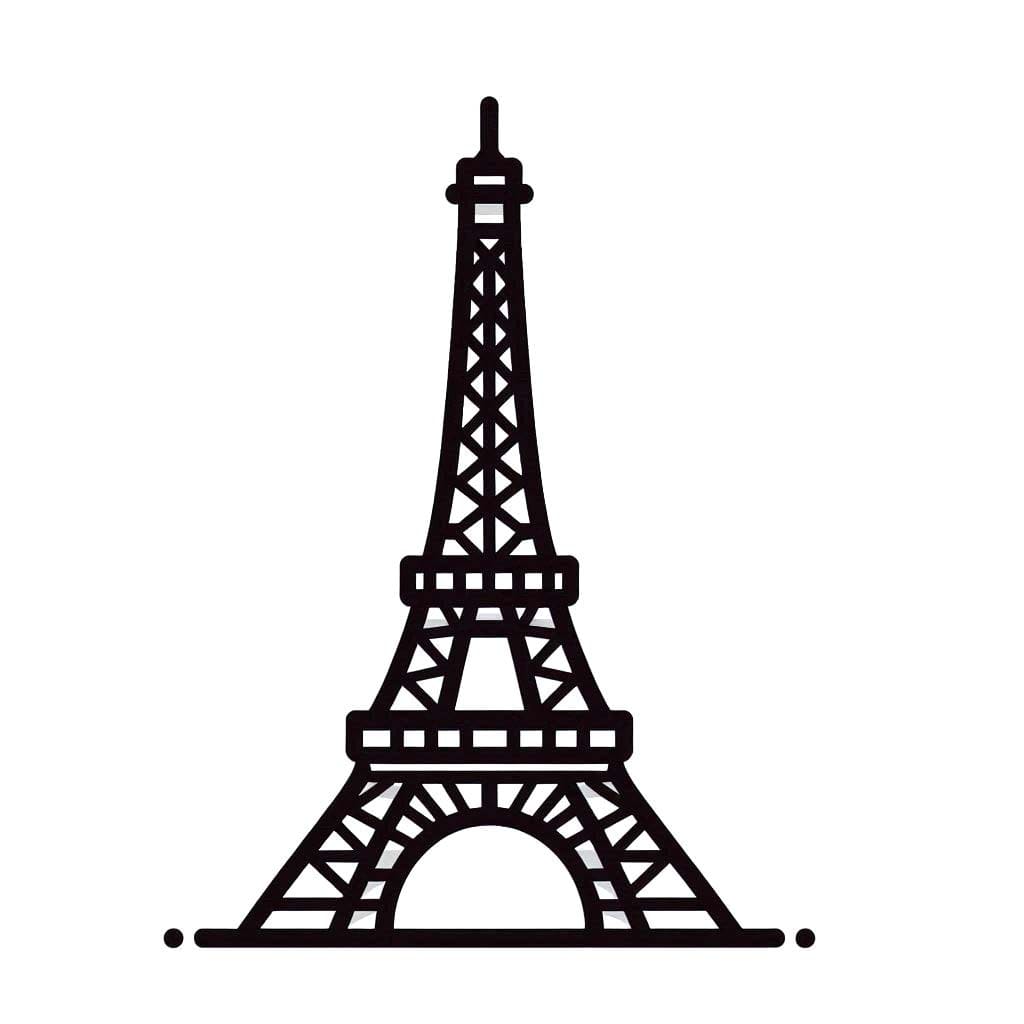 Desenho gratuito Torre Eiffel #219109 da colecao Edifícios e Arquitetura para imprimir