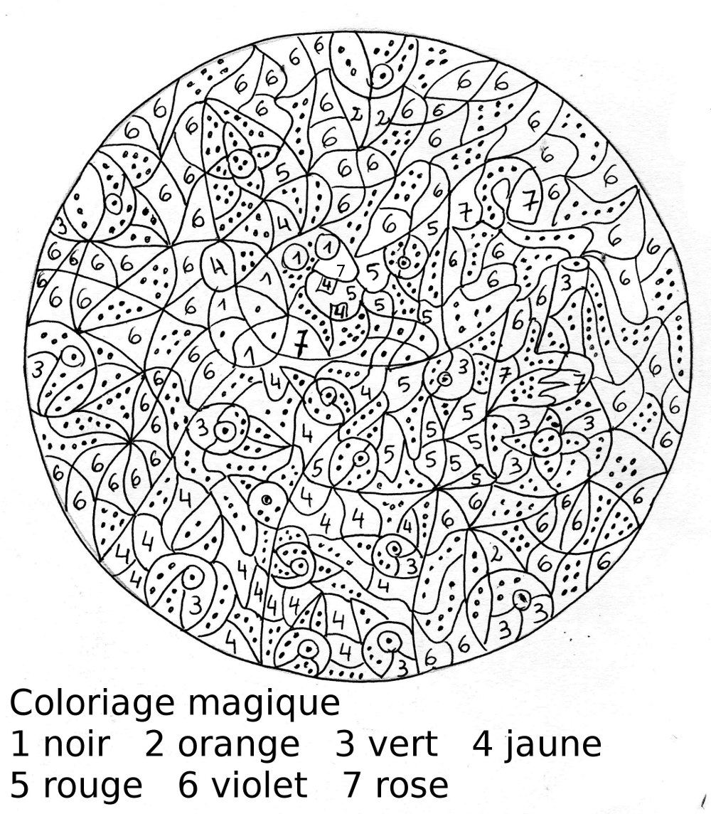 Página para colorir: coloração mágica (educacional) #126214 - Páginas para Colorir Imprimíveis Gratuitamente