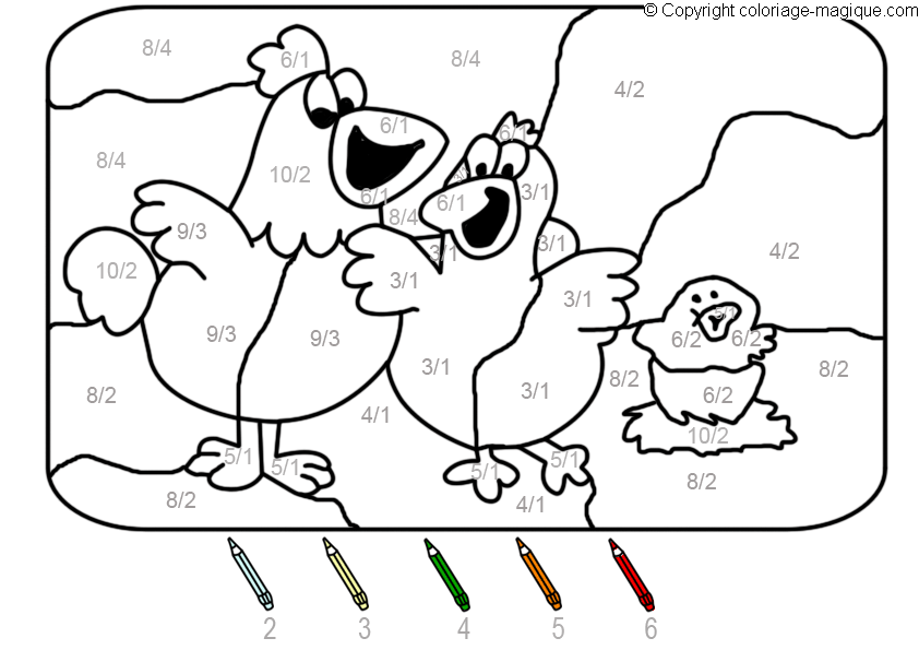 Página para colorir: coloração mágica (educacional) #126313 - Páginas para Colorir Imprimíveis Gratuitamente