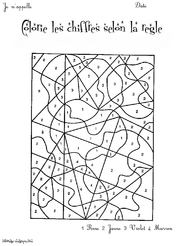 Página para colorir: coloração mágica (educacional) #126328 - Páginas para Colorir Imprimíveis Gratuitamente