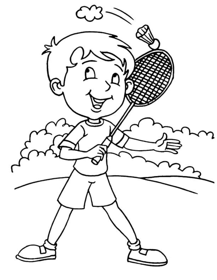 Desenho gratuito Badminton #177024 da colecao Esportes para imprimir