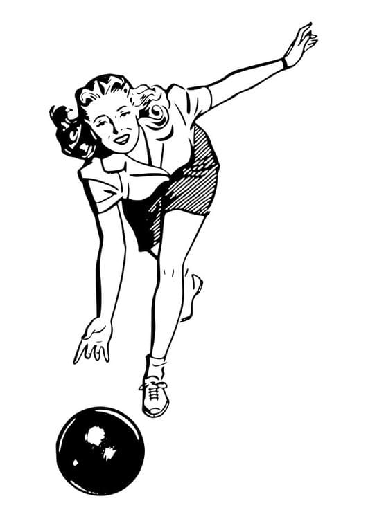Desenho gratuito Boliche #173917 da colecao Esportes para imprimir