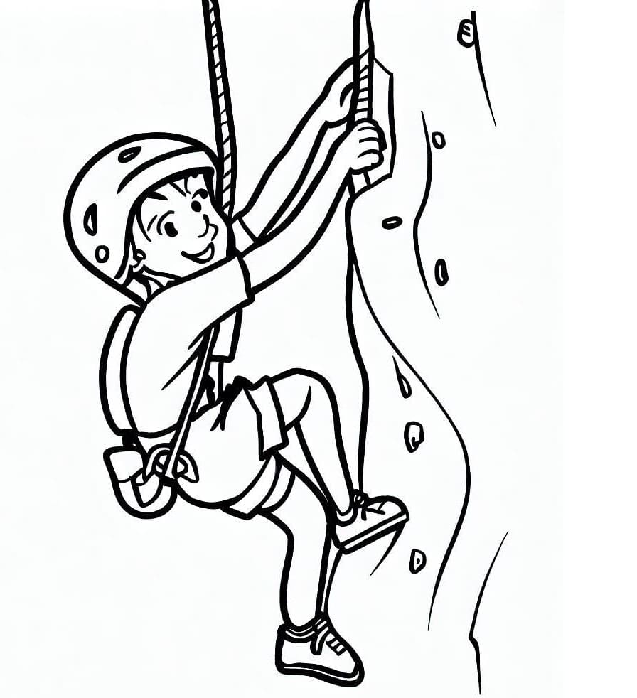 Desenho imprimível de Escalada #191225 para colorir, pertence à coleção Esportes