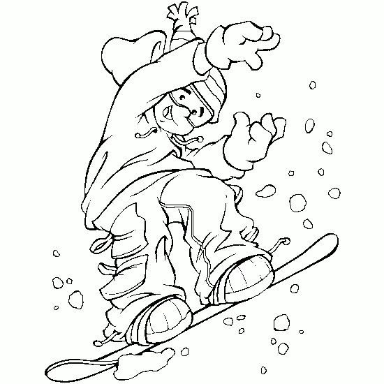 Desenho gratuito Prancha de Neve #143816 da colecao Esportes para imprimir
