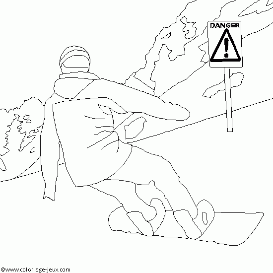Desenho gratuito Prancha de Neve #143862 da colecao Esportes para imprimir