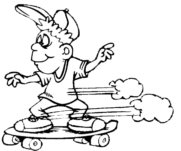 Desenho gratuito Skate #139317 da colecao Esportes para imprimir