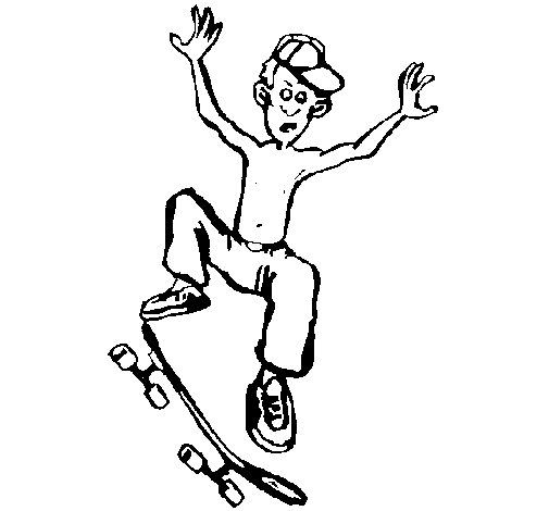 Desenho gratuito Skate #139345 da colecao Esportes para imprimir