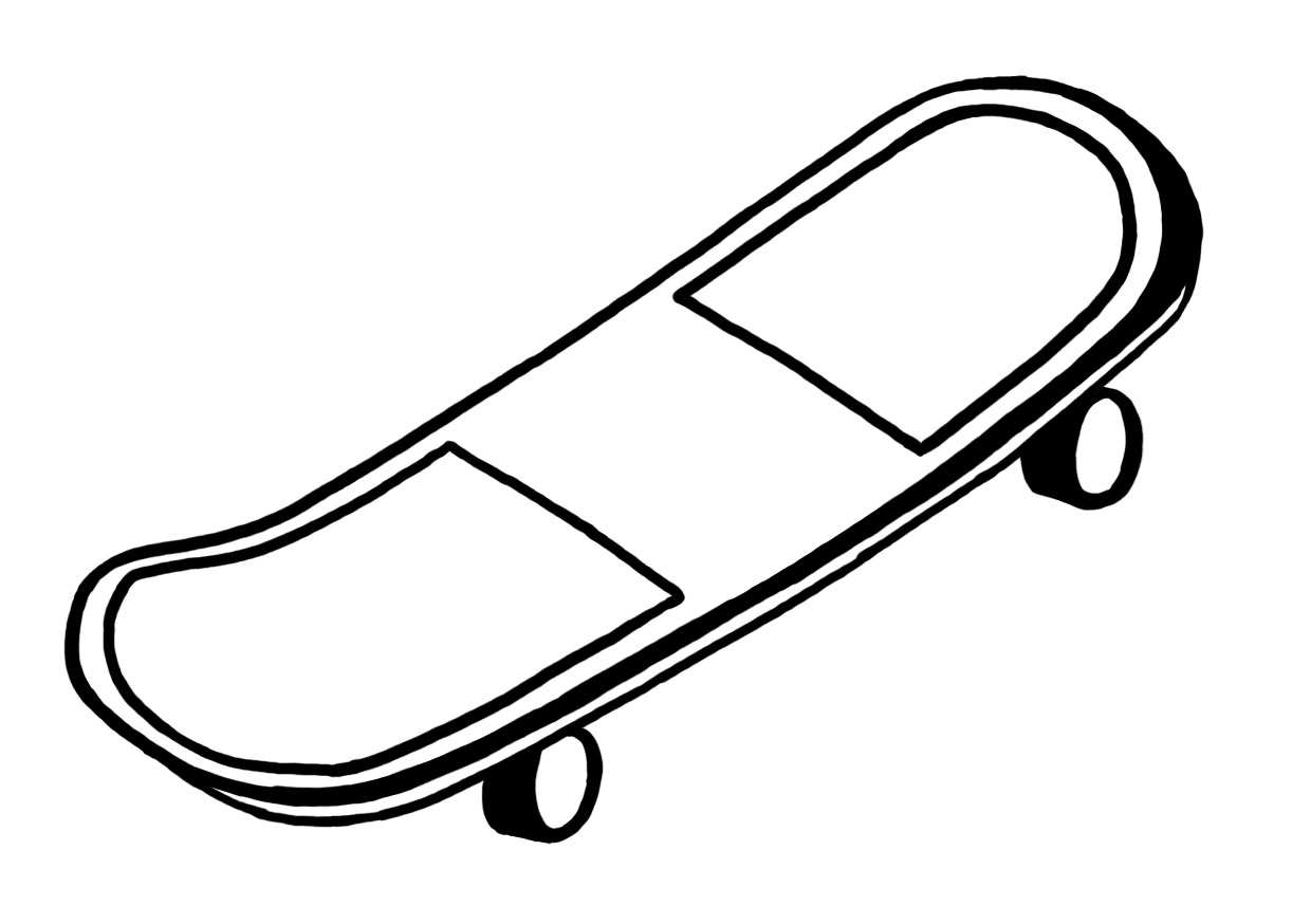 Desenho gratuito Skate #139392 da colecao Esportes para imprimir
