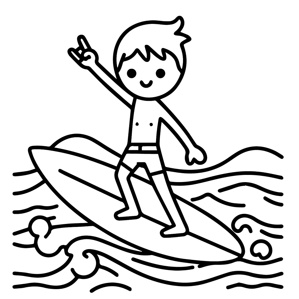 Desenho gratuito Surf #214195 da colecao Esportes para imprimir