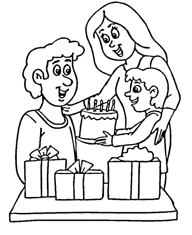 Desenho para colorir Família #95349 da coleção Família e Amigos, pronto para imprimir