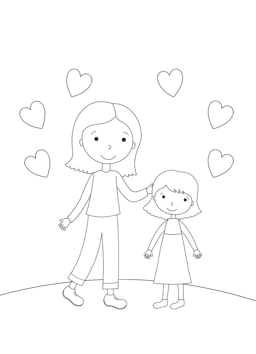 Desenho gratuito Mamãe #209410 da colecao Família e Amigos para imprimir