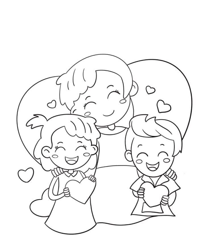 Desenho gratuito Mamãe #209413 da colecao Família e Amigos para imprimir
