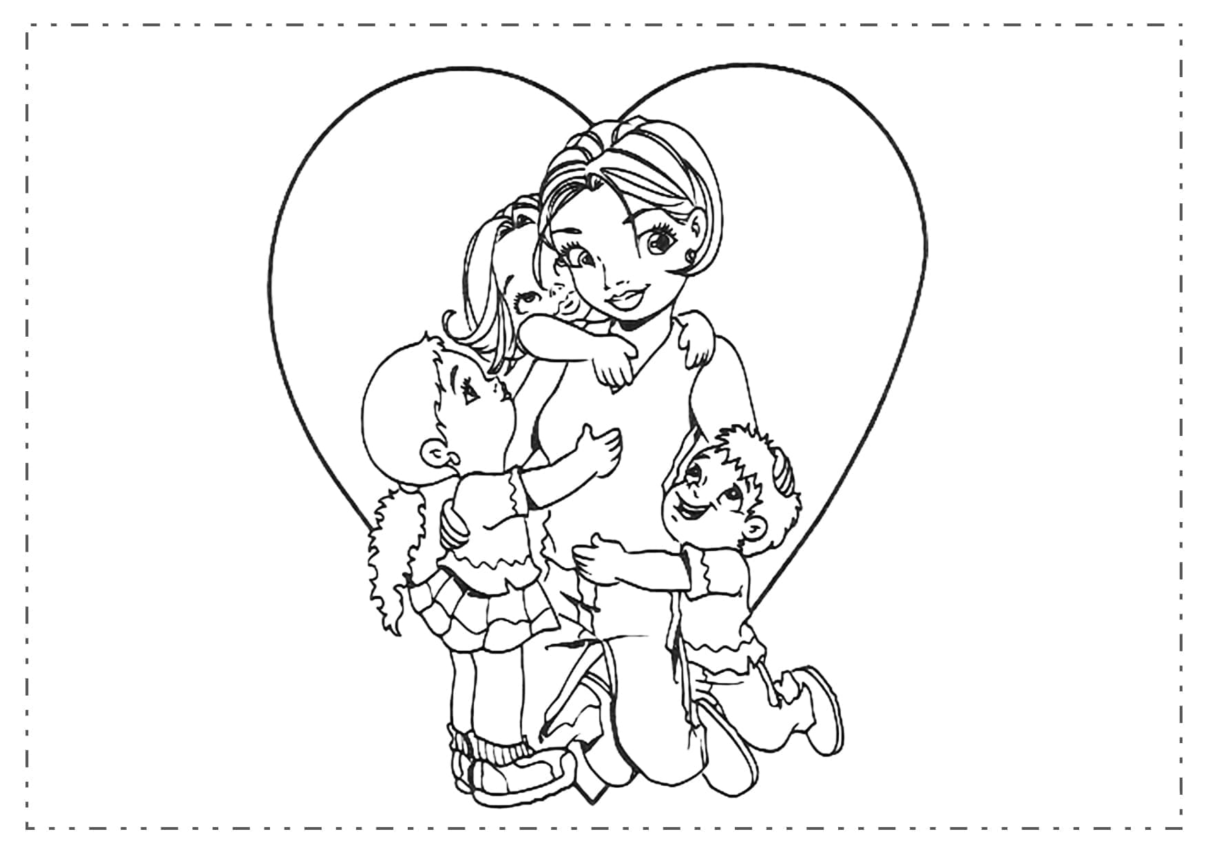 Desenho gratuito Mamãe #209427 da colecao Família e Amigos para imprimir
