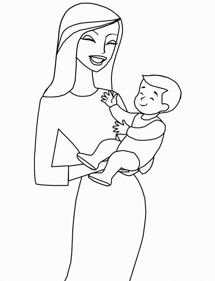 Desenho gratuito Mamãe #209438 da colecao Família e Amigos para imprimir
