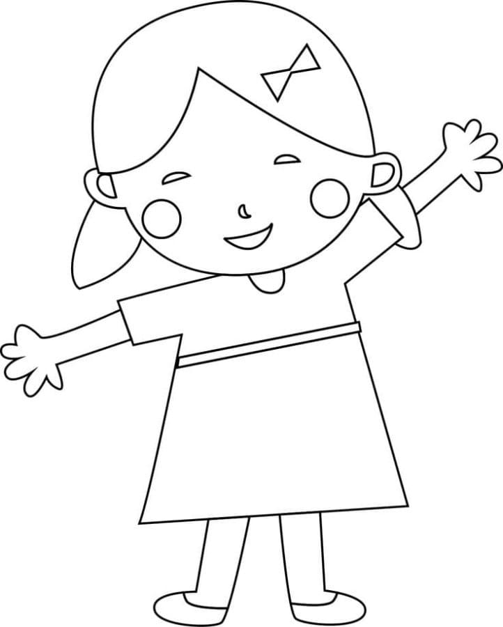 Desenho gratuito Menina #191906 da colecao Família e Amigos para imprimir