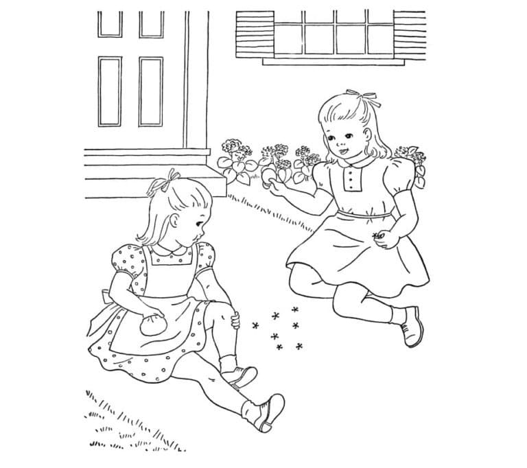 Desenho gratuito Menina #191911 da colecao Família e Amigos para imprimir