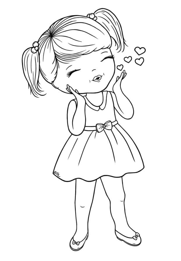 Desenho gratuito Menina #191921 da colecao Família e Amigos para imprimir