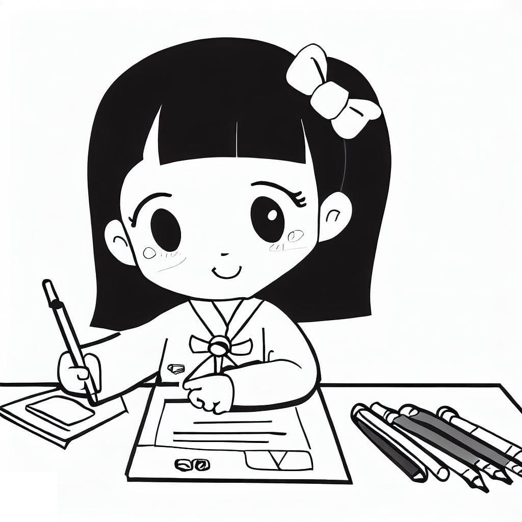 Desenho gratuito Menina #191941 da colecao Família e Amigos para imprimir