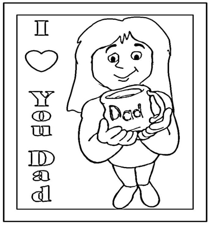 Desenho imprimível de Papai #103873 para colorir, pertence à coleção Família e Amigos