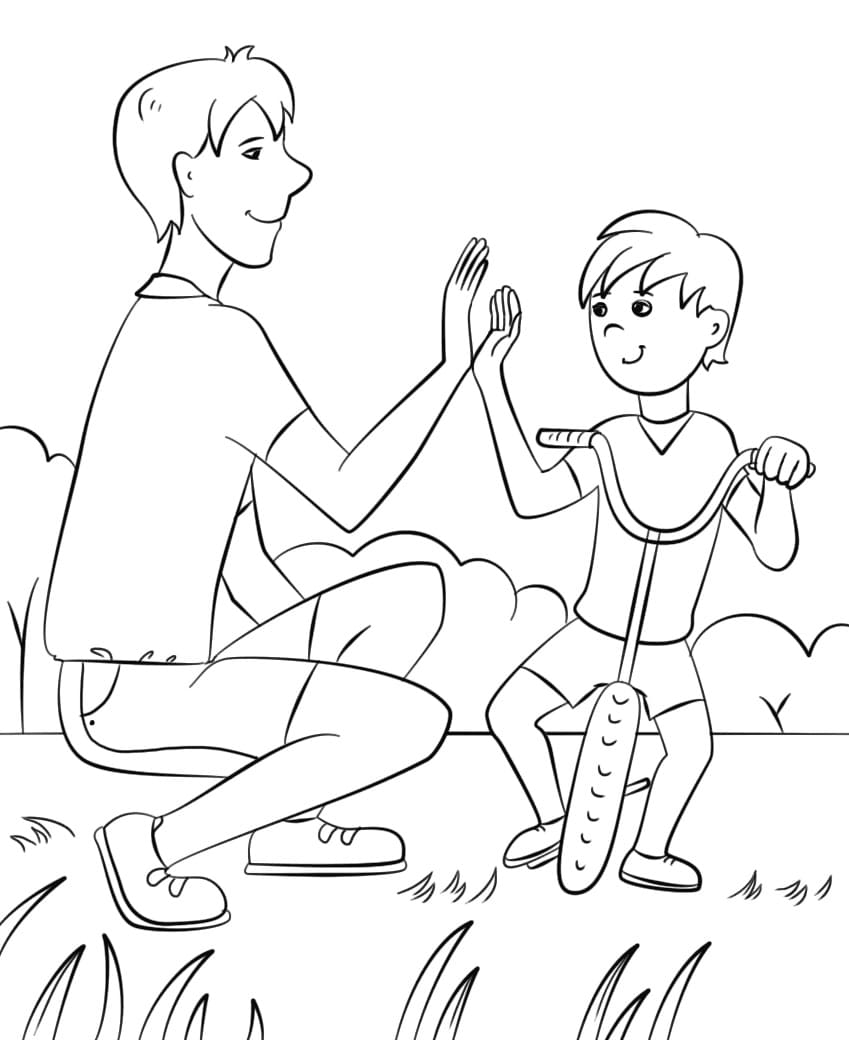 Página para colorir de Papai #209452 pertencente à coleção Família e Amigos