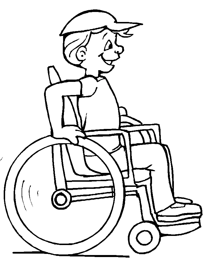 Desenho imprimível de Pessoa com Deficiência #98407 para colorir, pertence à coleção Família e Amigos
