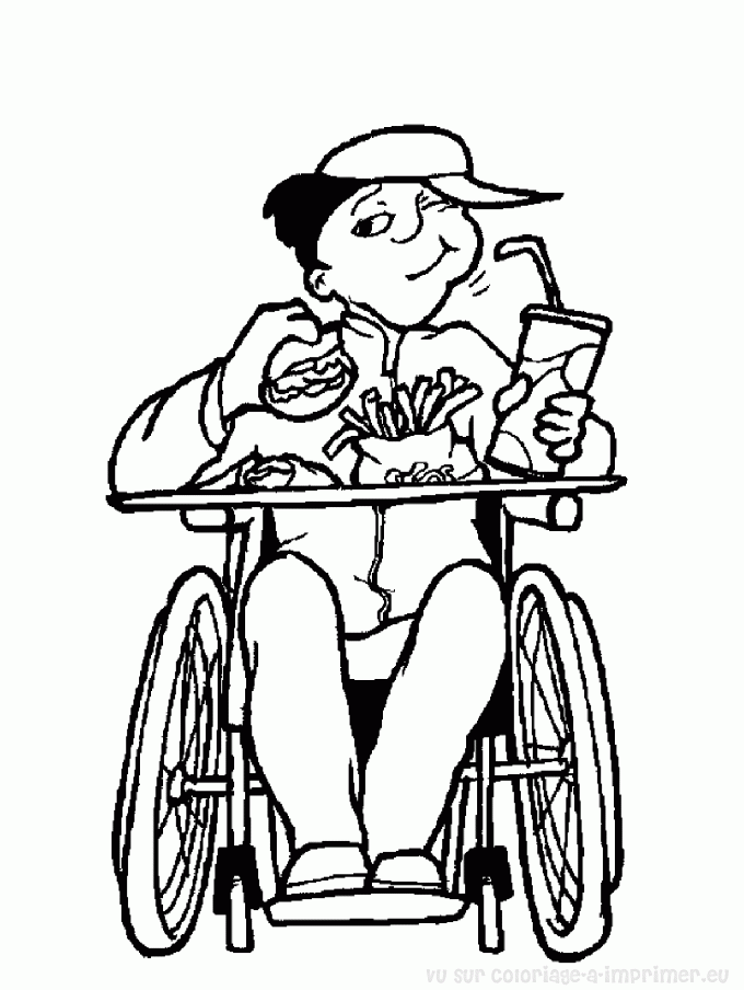 Desenho gratuito Pessoa com Deficiência #98441 da colecao Família e Amigos para imprimir