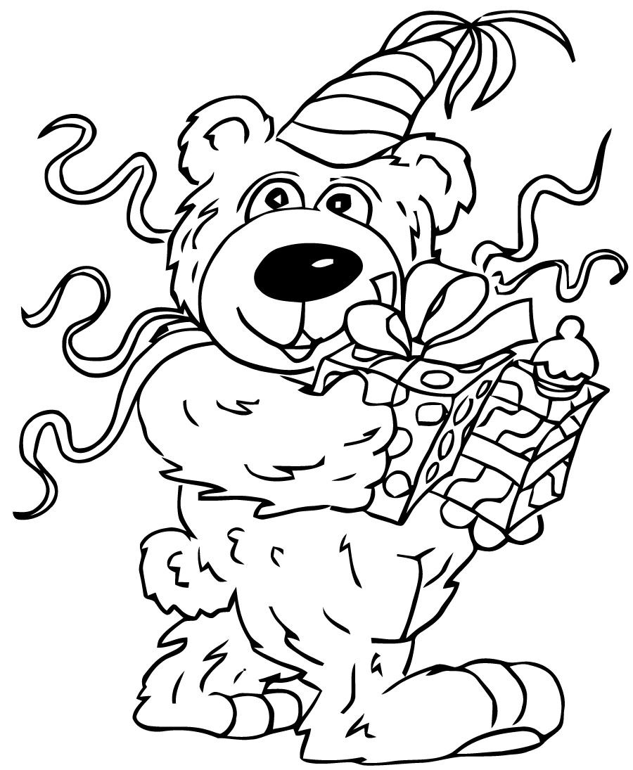Desenho de Aniversário #57374 para colorir, da coleção Feriados e Celebrações, imprimível grátis
