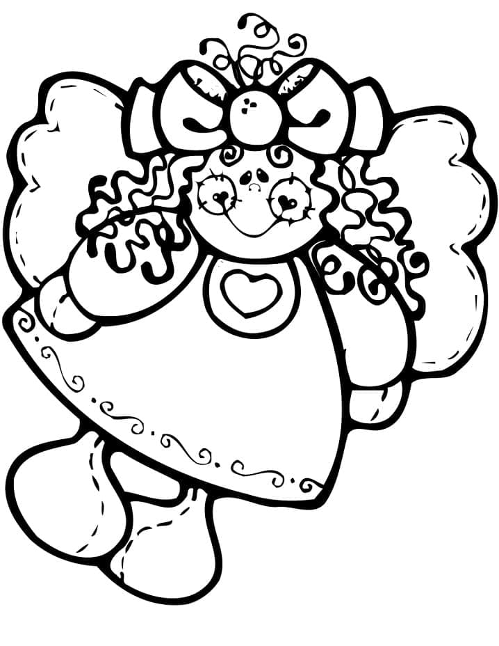 Desenho gratuito Anjo de Natal #200062 da colecao Feriados e Celebrações para imprimir