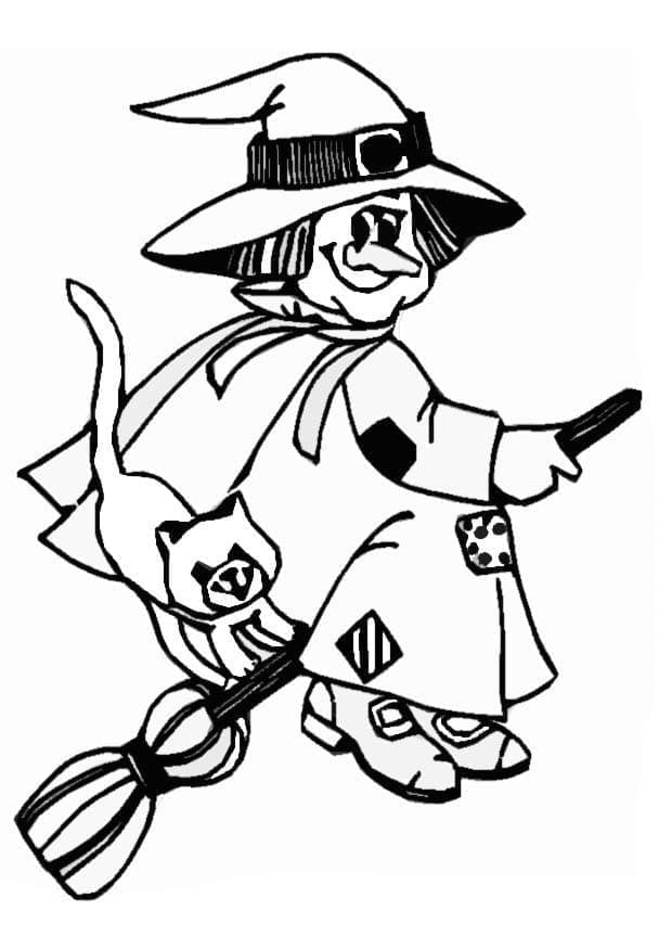 Desenho gratuito Bruxa de Halloween #200303 da colecao Feriados e Celebrações para imprimir