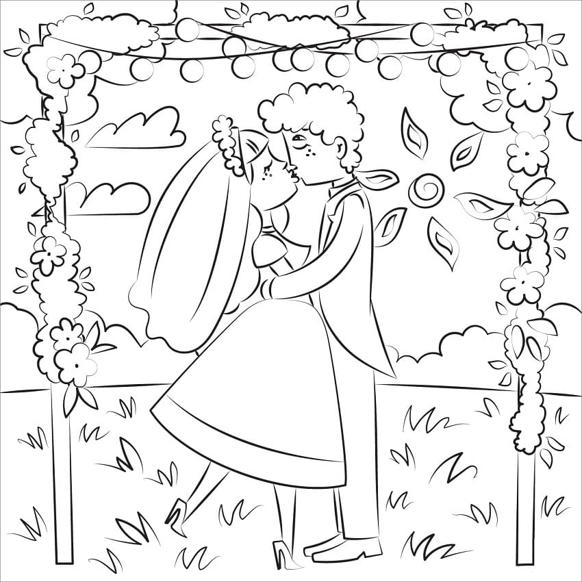 Desenho gratuito Casamento #201876 da colecao Feriados e Celebrações para imprimir