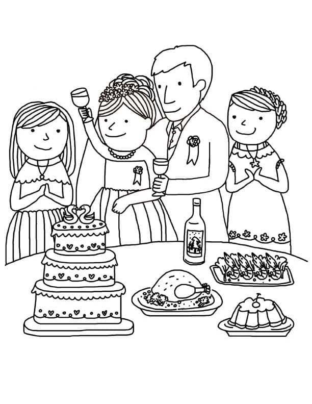 Desenho gratuito Casamento #201902 da colecao Feriados e Celebrações para imprimir