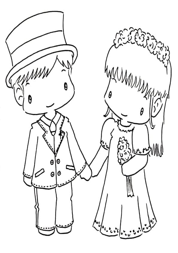 Desenho gratuito Casamento #201909 da colecao Feriados e Celebrações para imprimir