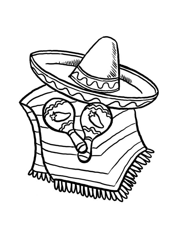 Ilustração de Cinco de Mayo #59981 para colorir, parte da coleção Feriados e Celebrações
