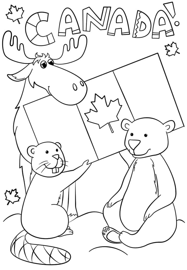 Desenho para colorir Dia do Canadá - 1 de Julho #193596 da coleção Feriados e Celebrações, pronto para imprimir