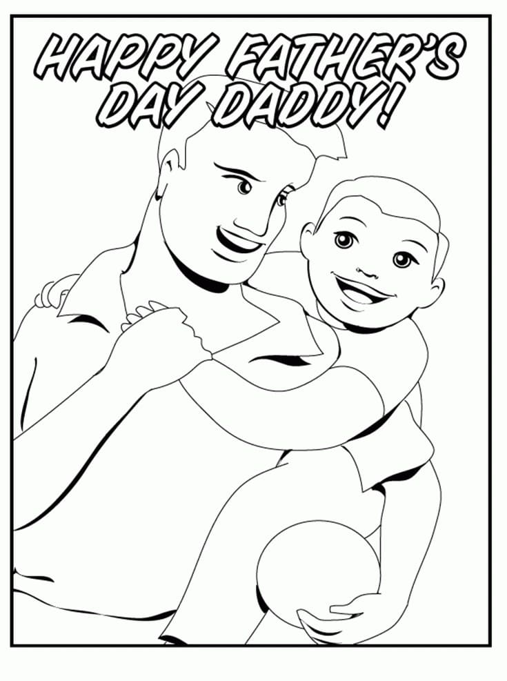 Atividade criativa: desenho de Dia do Pai #201492 para colorir da coleção Feriados e Celebrações