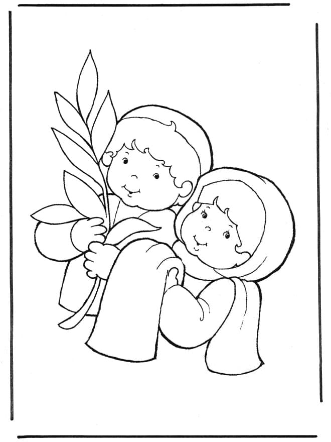 Página para colorir: Domingo de Ramos (Feriados e Celebrações) #210840 - Páginas para Colorir Imprimíveis Gratuitamente