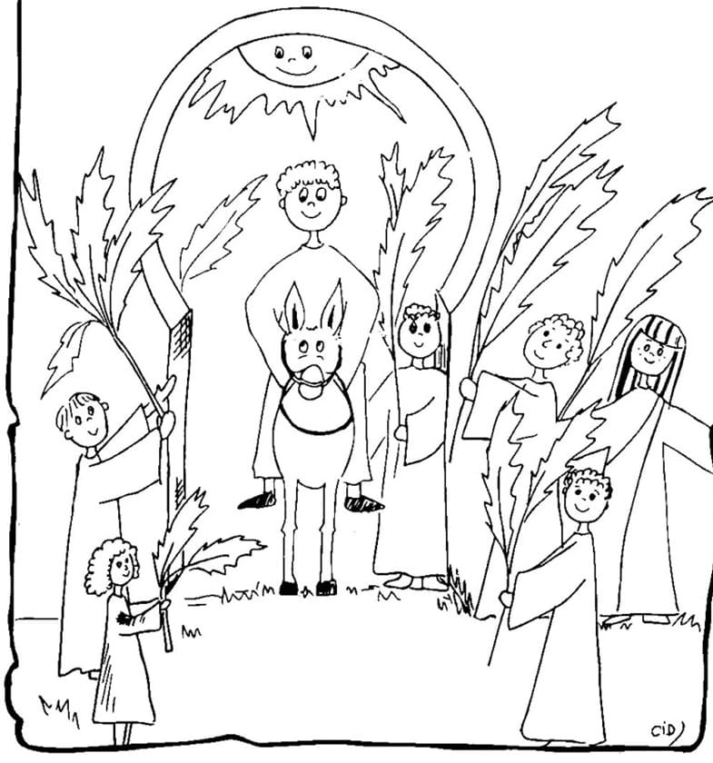 Página para colorir: Domingo de Ramos (Feriados e Celebrações) #210842 - Páginas para Colorir Imprimíveis Gratuitamente